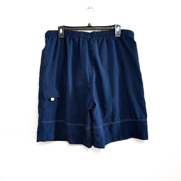 Columbia Swim Trunk Shorts Mens Medium Blue Slash Pockets  Drawstring Vintage - Picture 2 of 3